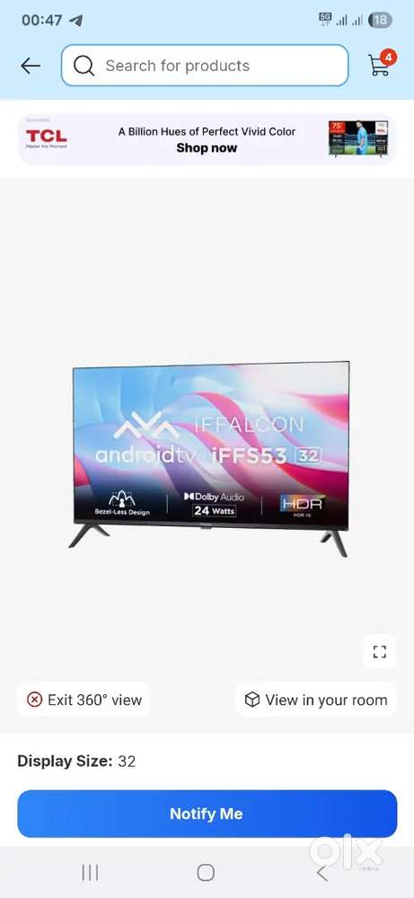 Iffalcon 1.5 years old android smart tv