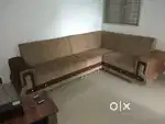 Wooden Sofa Set L shapes corner
