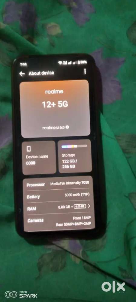 Realme12+  8/256  5g