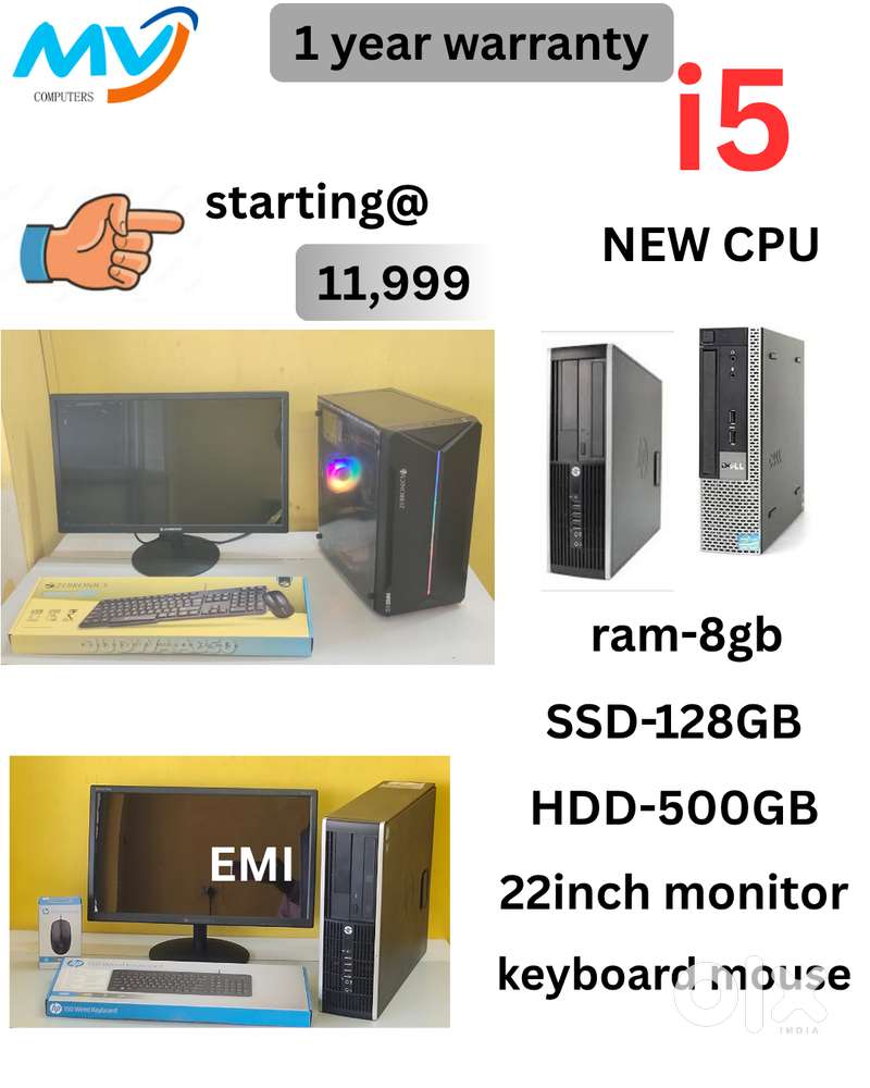Desktop Laptop CPU Full Set i3-i5-i7 Available @ Low Price