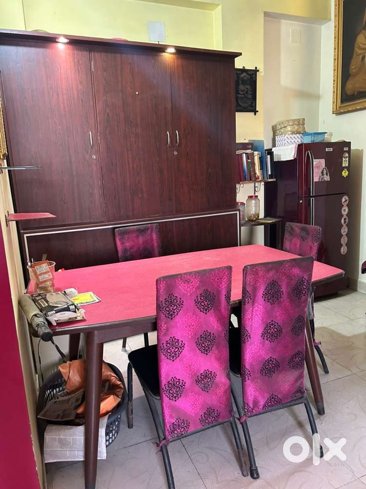 4 seater dining table ( shegun wood)