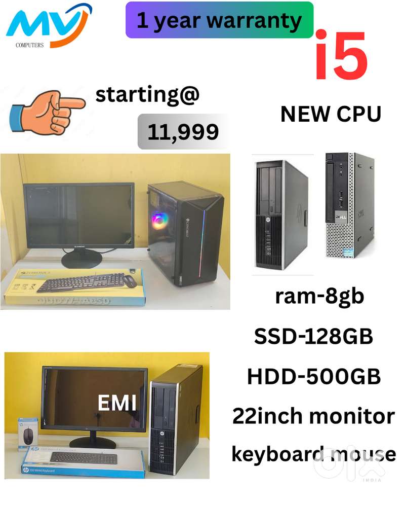 Cash on home delivery  All Basic Software Loaded  new cpu Full Set