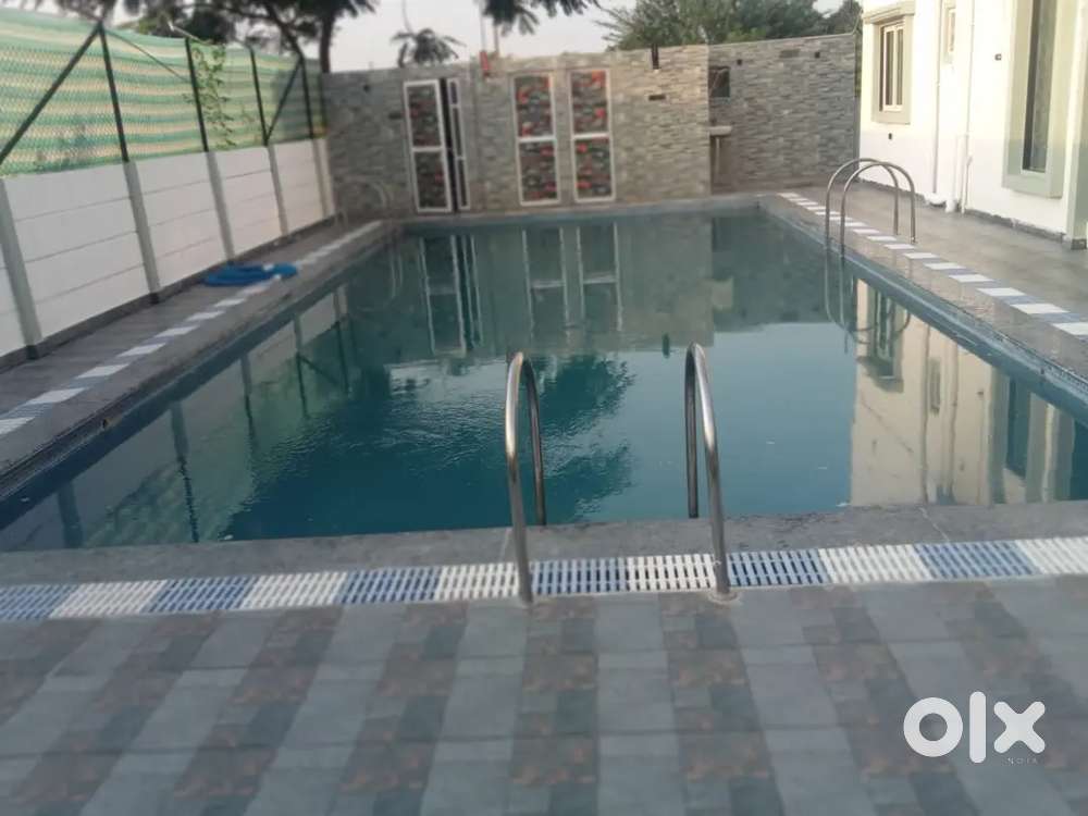 Sell farmhouse new construction with swimming pool garden play areas