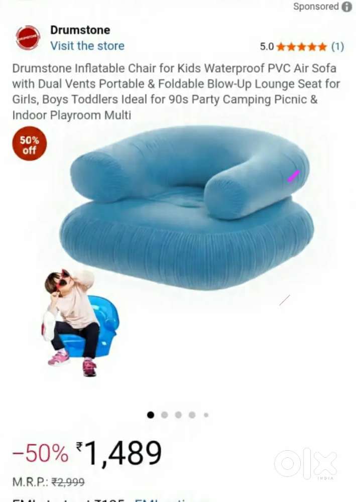 Kids tricycle, inflatable chair/air chair