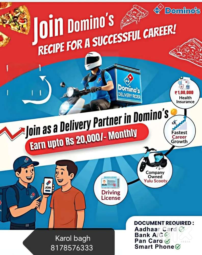 Required man's delivery riders