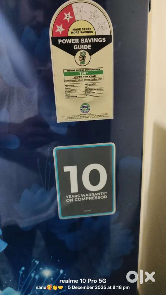 BPL Fridge new 6month use