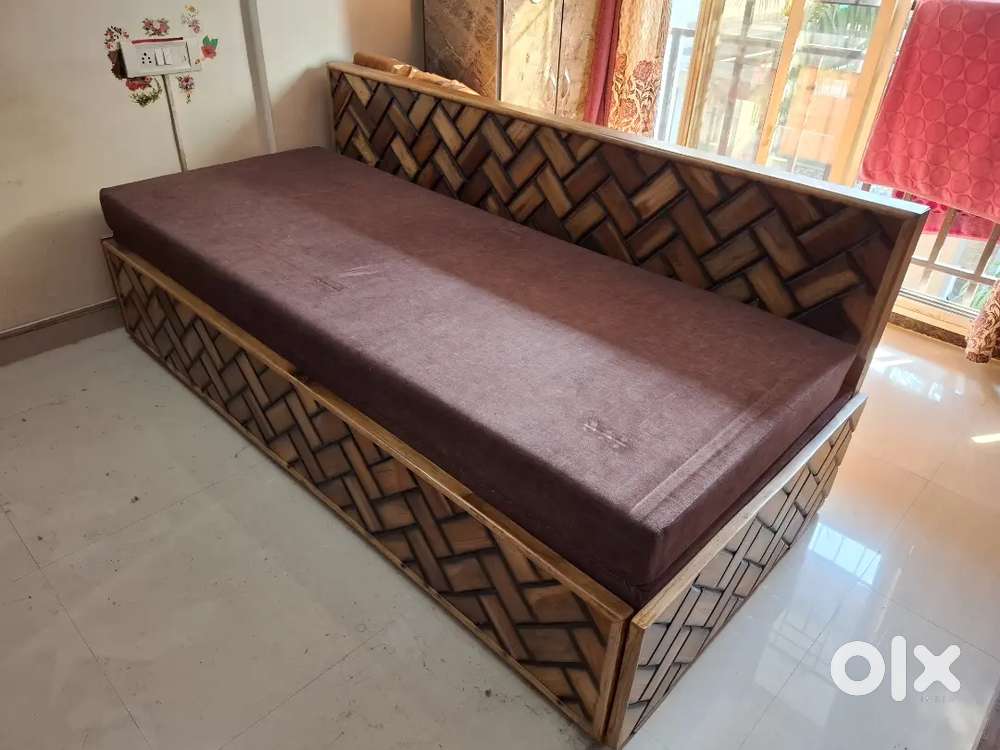 Sofa cum bed with storage