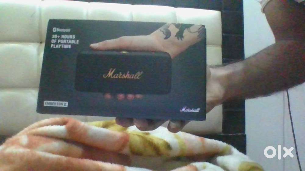 Marshall Emberton II Bluetooth Portable Speaker blackr black and brass