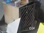 Dog house. Iron petty. Wooden box
