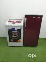 Id.115whirpool 6.5kg w/m top load & Electrolux 190 ltrs single door