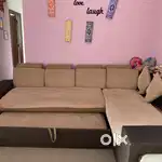 Sofa cum bed with storage