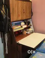 Foldable Study Table with Storage Cabinet for Personal Space + Studies