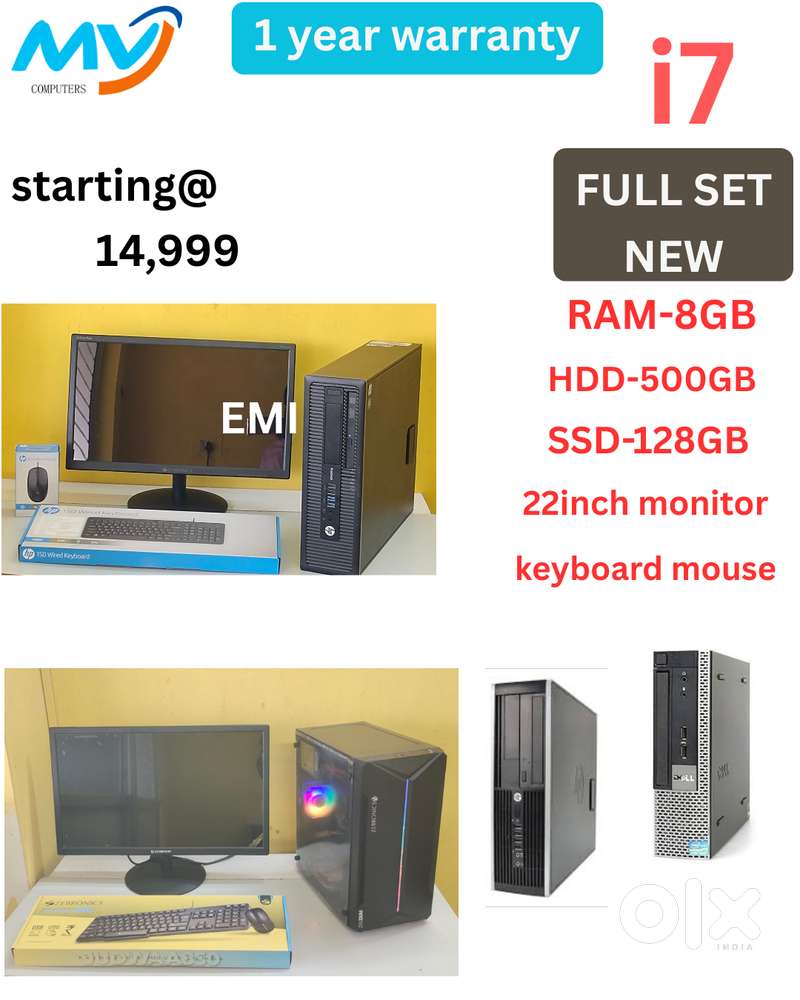 Desktop Laptop CPU Full Set i3-i5-i7 Available @ Low Price