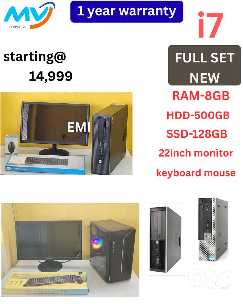 Desktop Laptop CPU Full Set i3-i5-i7 Available @ Low Price