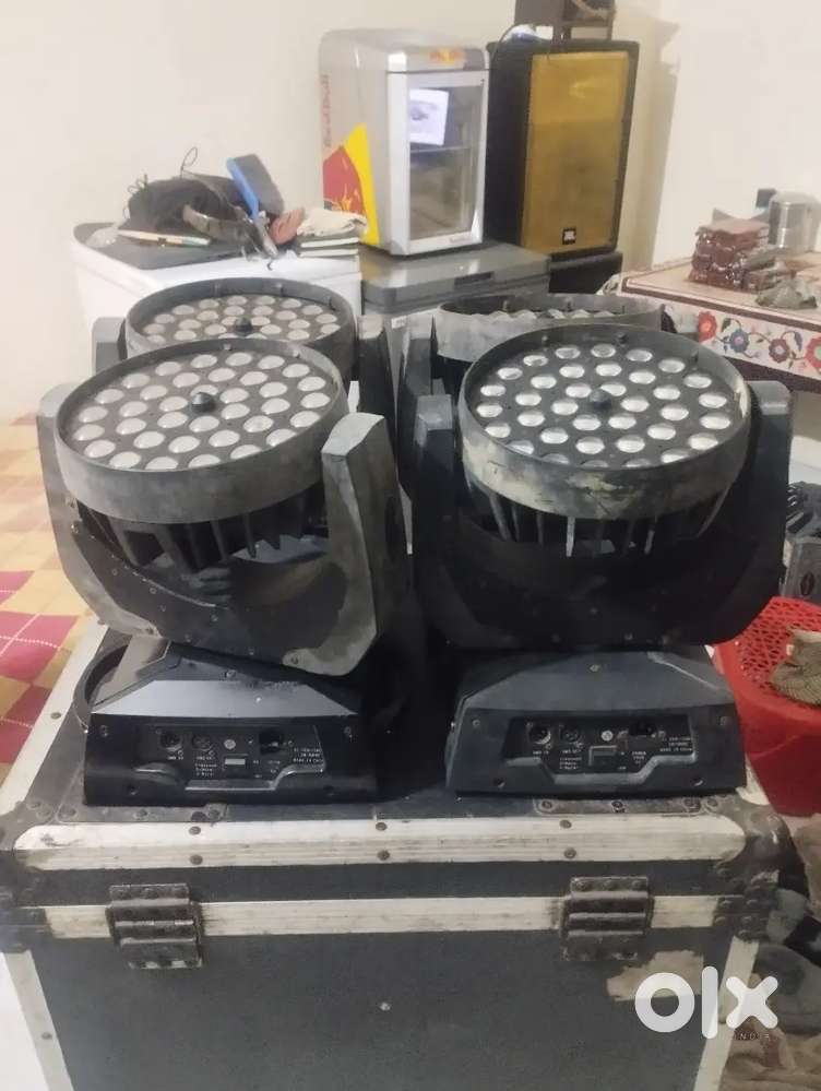 6 LED Wash Pro Lights Stage Dj Light With Flight Case