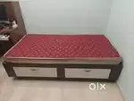 Single cot bed with storage with mattress