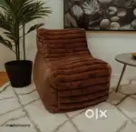 Mollismoons Premium Fur Sofa Bean Bag (coffee colour)