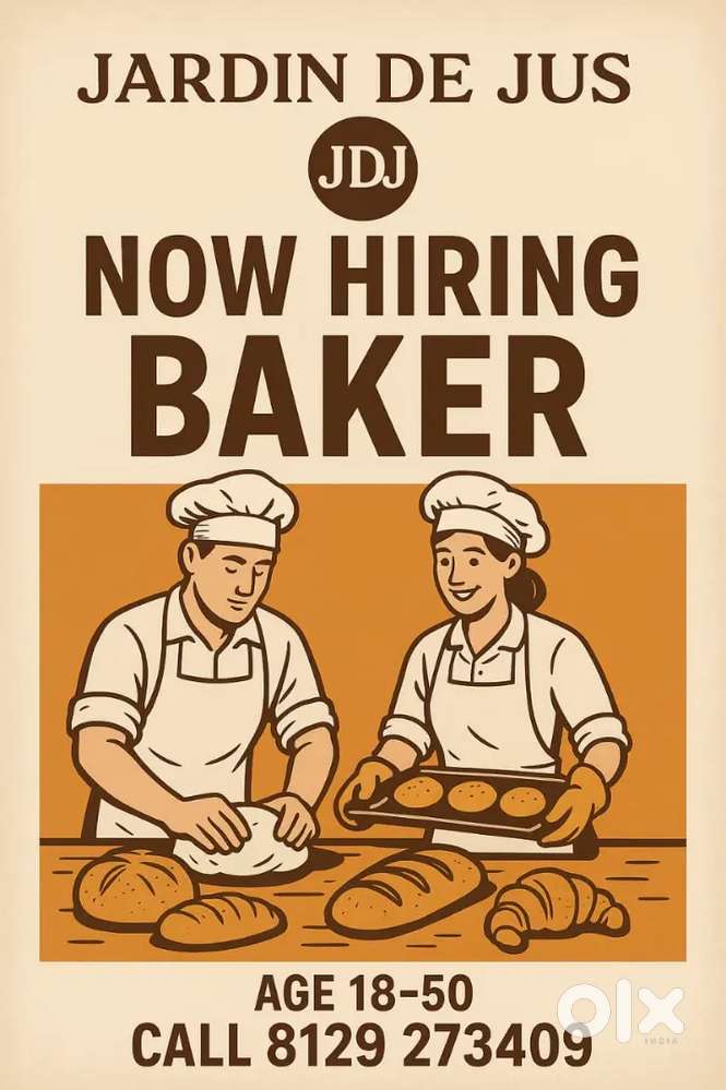 Wanted a bakery items maker( Cutlet,Cream Bun,Meatroll,Samosa)
