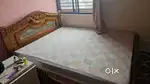Sangwan  teak wood queen size bed with wakefit mattress