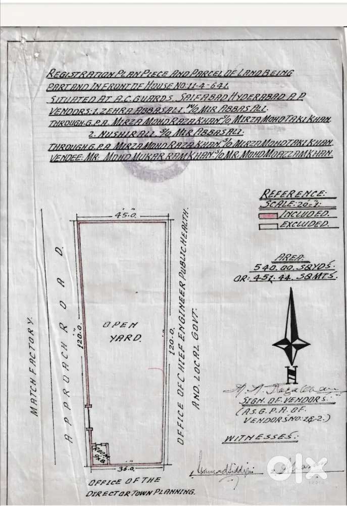 Commercial Old independent house For sale in Land rates