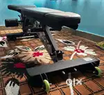 Adjustable Gym bench and dumbbells