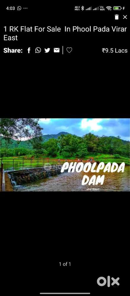 1RK SPACIOUS Room For Sale Phoolpada Virar