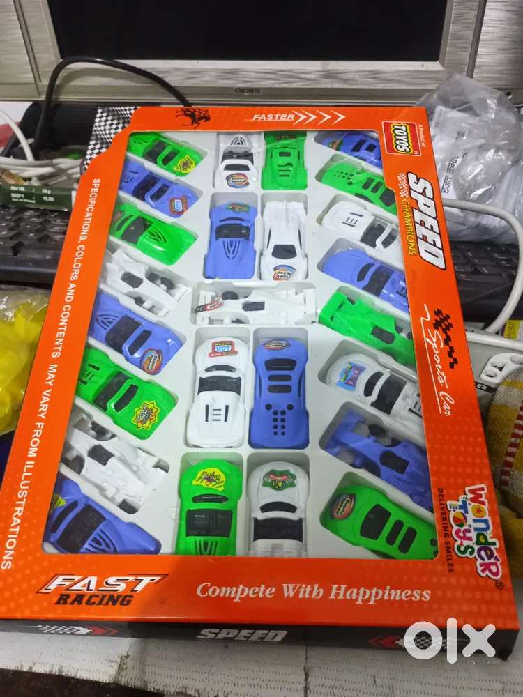 25 piece set car free wheel toy