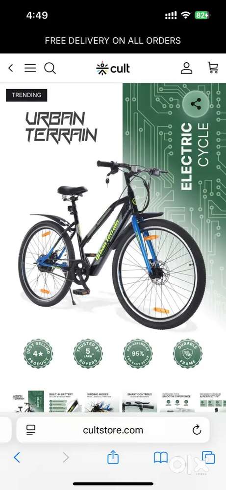 Electric cycle 1 year old only less driven