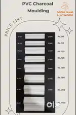 PVC charcoal moulding patti, French beadings, Paintable beading mould
