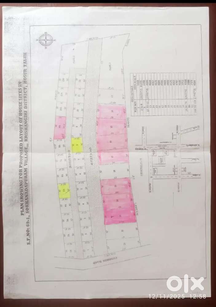 Hosur to nallur road 40 FEET road