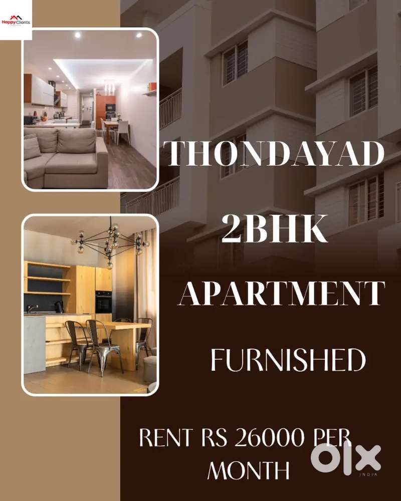 Thondaya 2bhk furnished apartment for rent