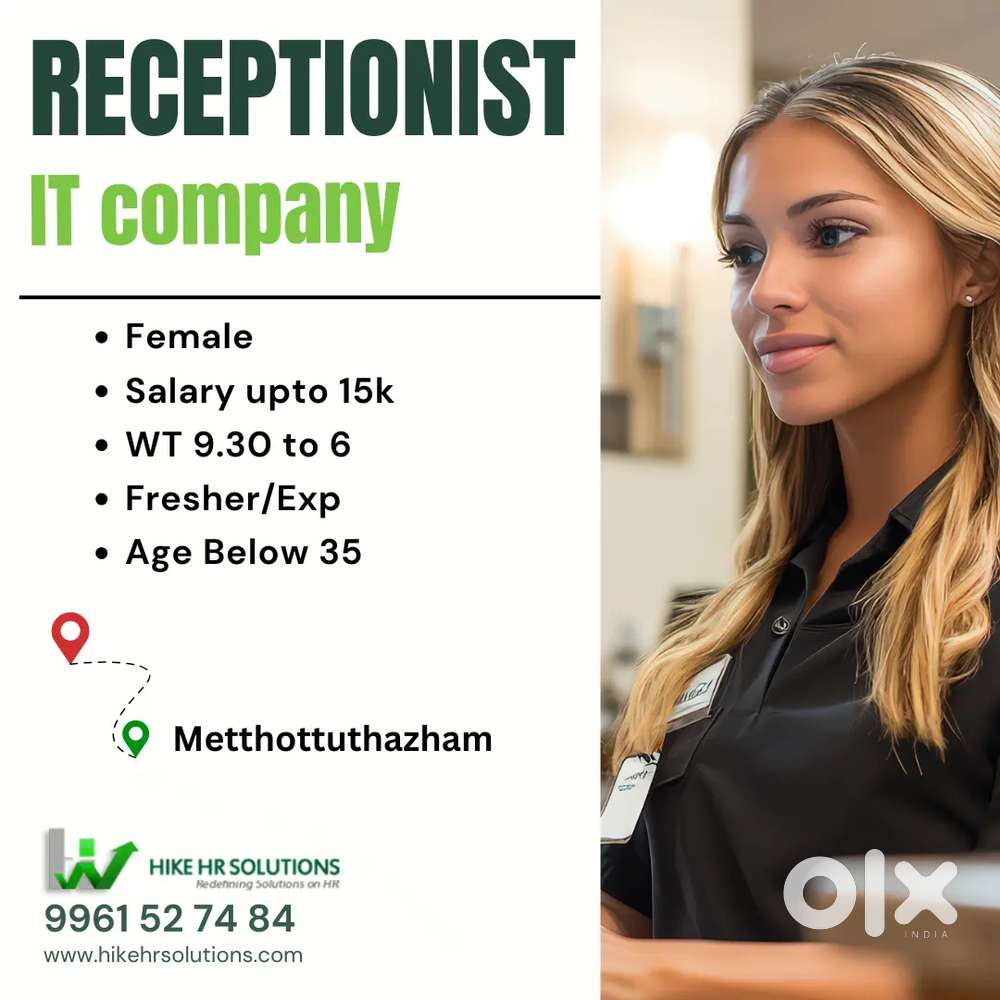 Receptionist for IT company