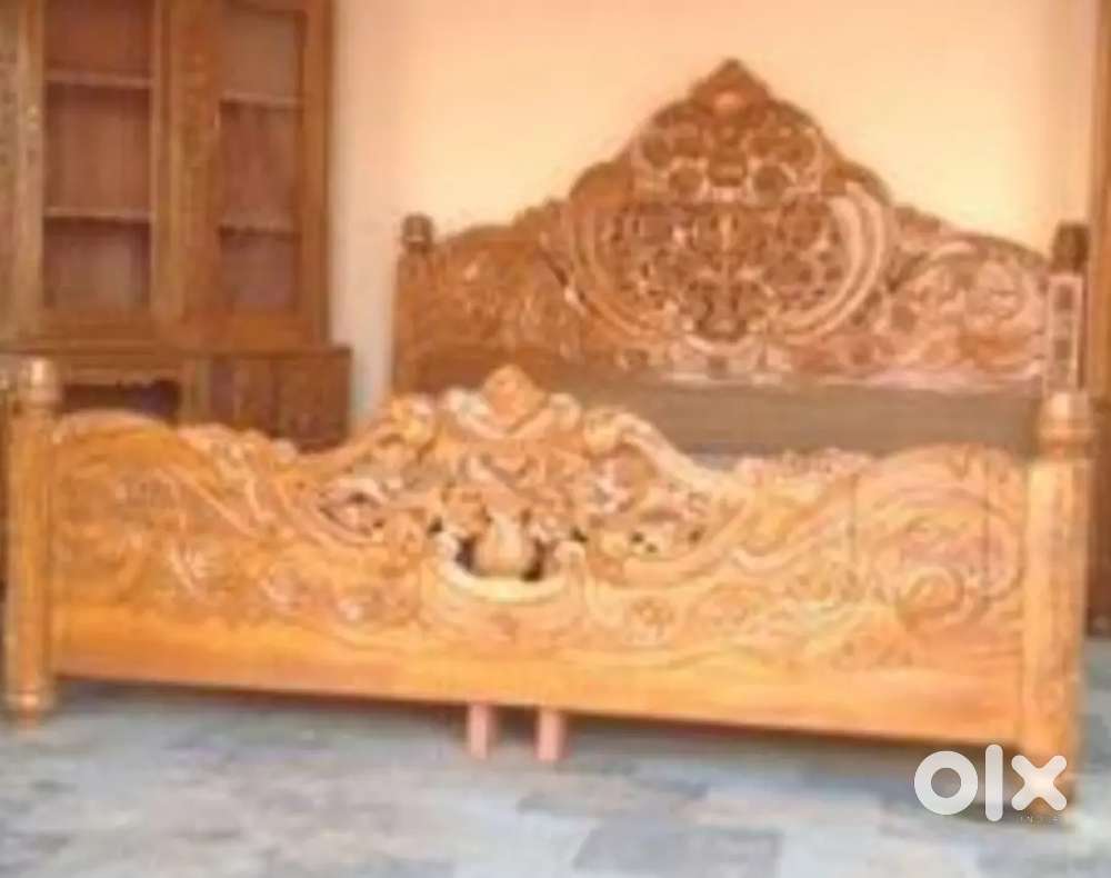 Sagwaan tickwood bed full furniture set
