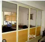 Aluminium partition with door