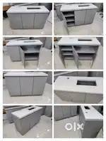 Office cabinet with 3 door in good condition marble top