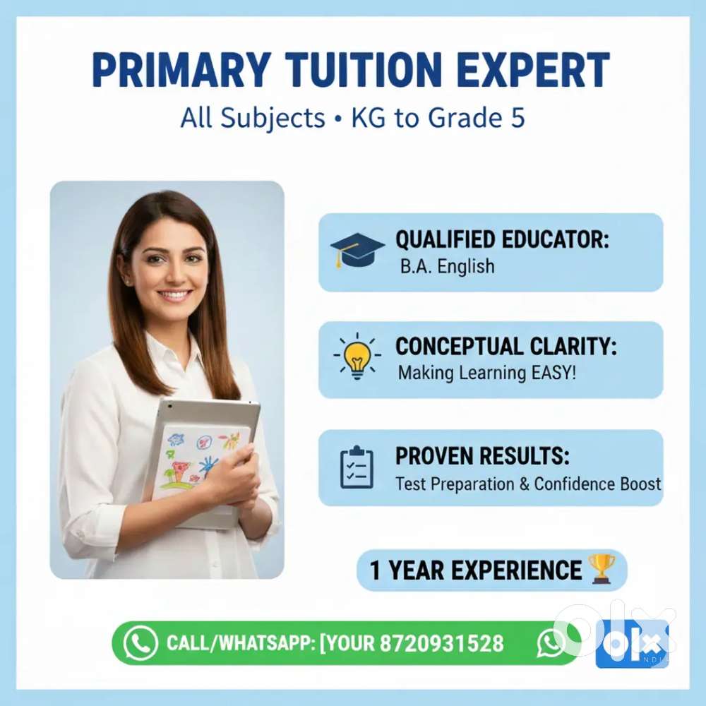 Home tuitions available Grade KG to 5