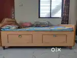 Foldable bed with a pure cotton mattress.
