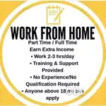 Work from home opportunities.