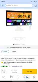 Lg smart monitor cum tv with remote 27