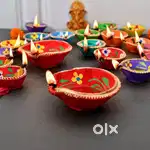 Handmade Decorative Diya Set for Diwali - 500 pieces Rs- 450( bulk )