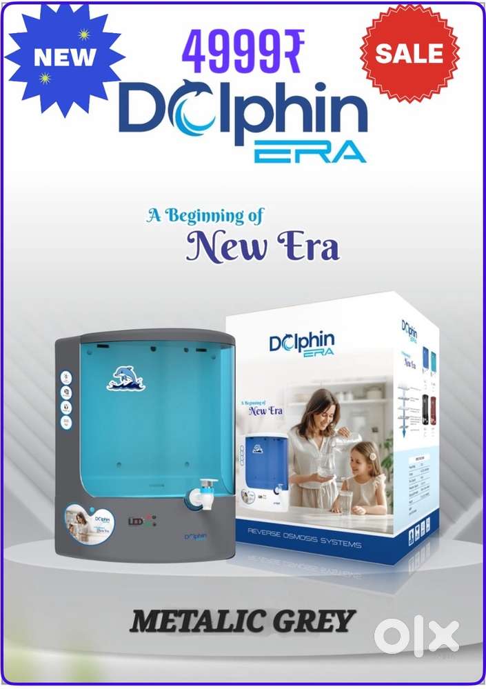 Dolphin RO + UV + UF Purifier – Triple Protection for Pure Water