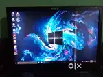 Computer set with screen,mouse, keyboard, and computer
