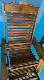Wooden adjustable chair for relief back pain