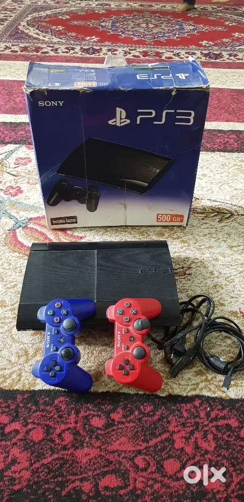 PS3 21 game available with two wireless joysticks and box and cables