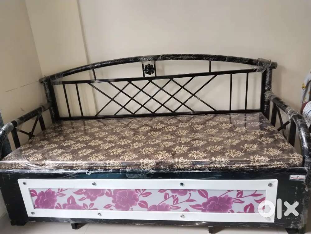 Sofa cum bed with 3 pillers