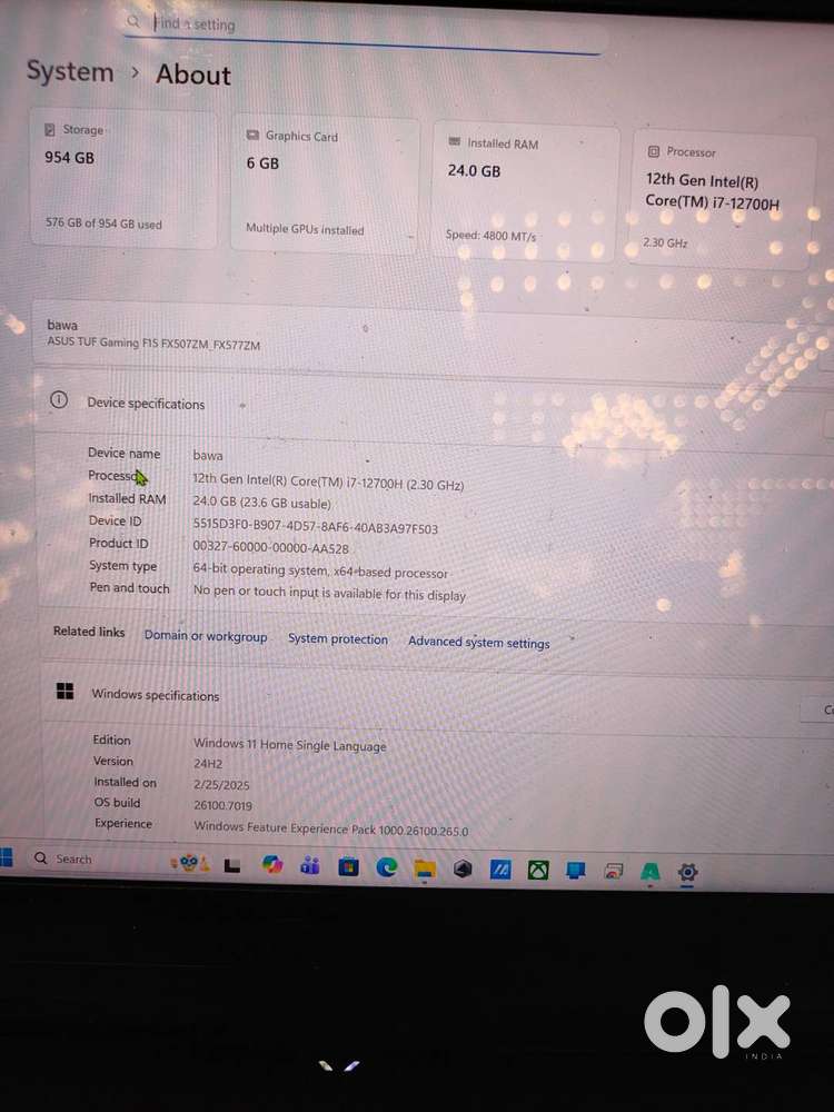 ASUS TUF GAMING i7 12th