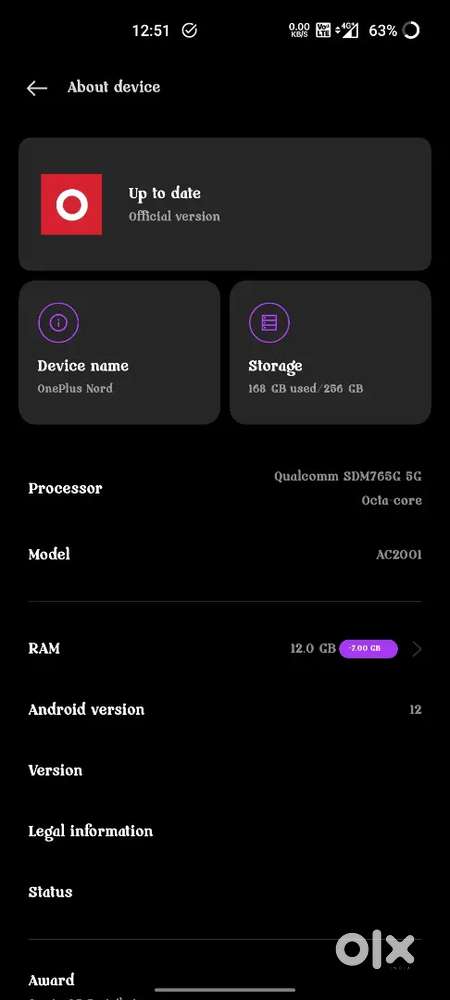 Onepluse Nord 5g 15 256gb