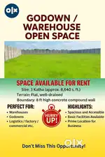 OPEN SPACE FOR GODOWN / WAREHOUSE  LOGISTICS / SMALL FACTORY ETC