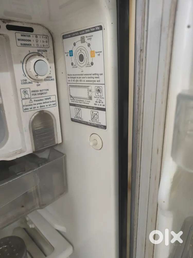 LG Fridge, side table and door