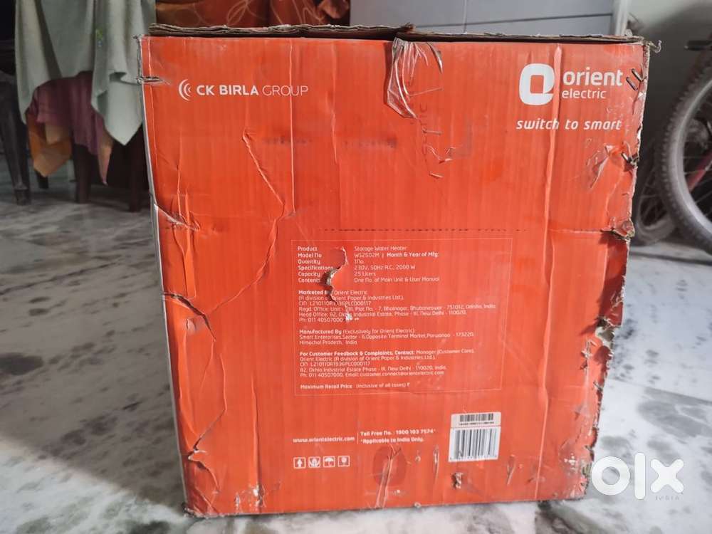Brand New Orient 25L Storage Water Heater  Unused